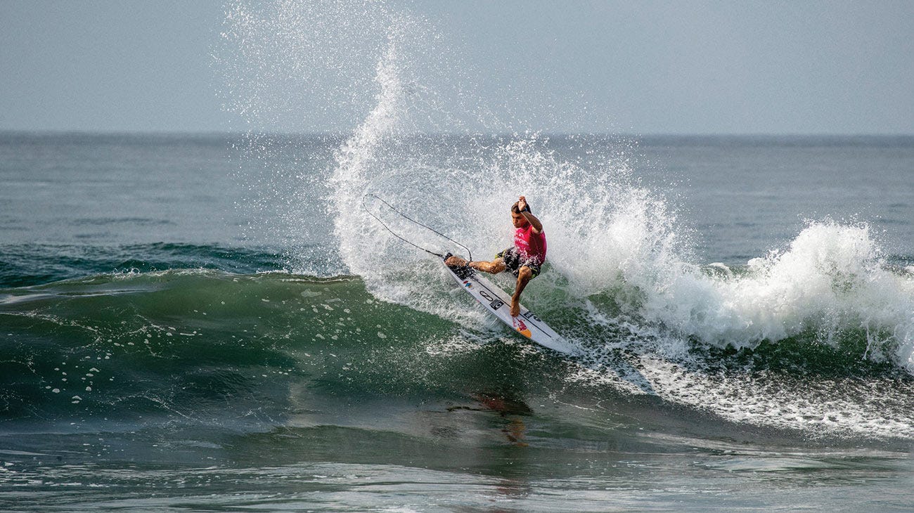 GromSearch competitor surfing in Indonesia