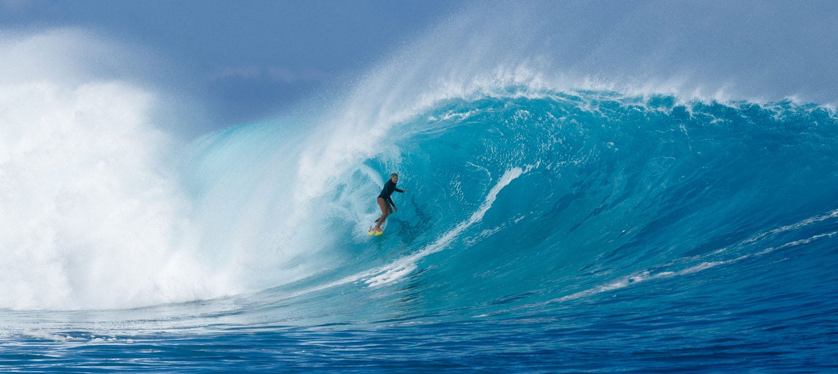 Erin Brooks getting barrelled in Fiji
