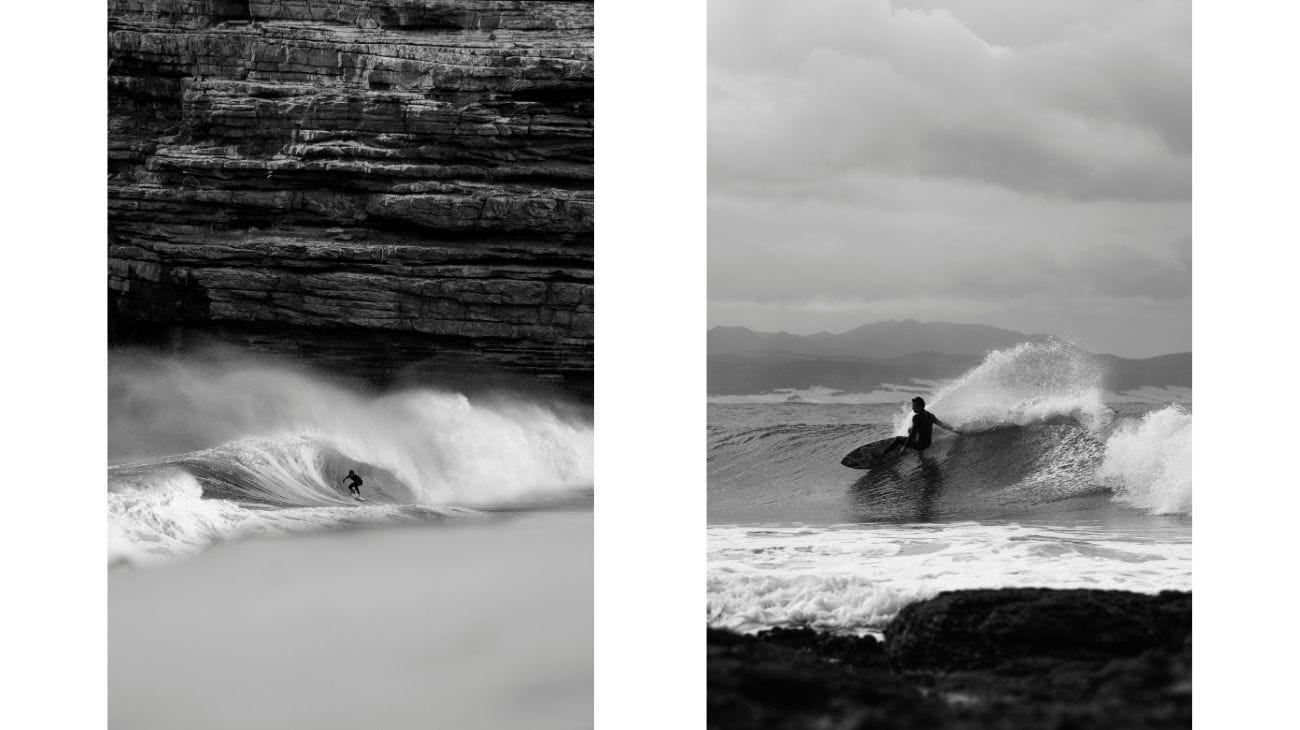 Kyllian Guerin surfing