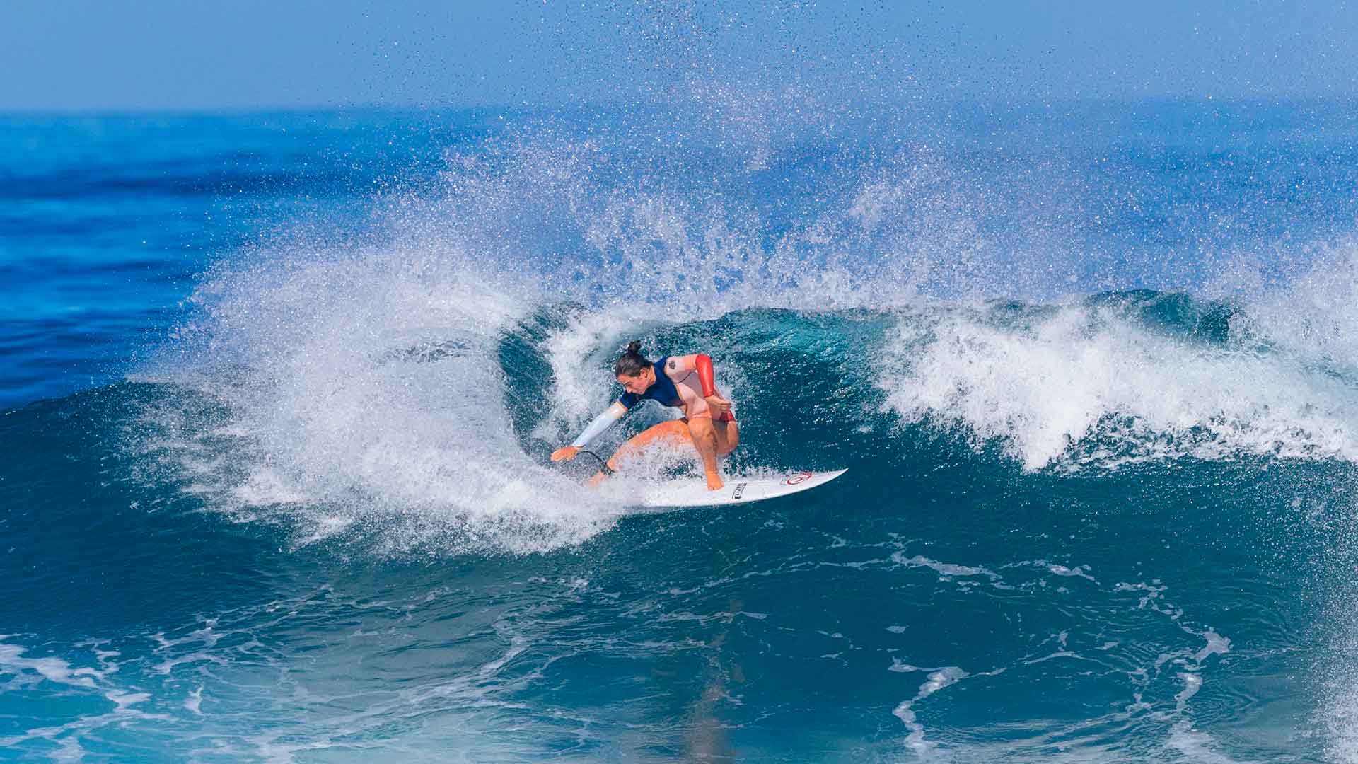 Tyler Wright surfing in Hawaii