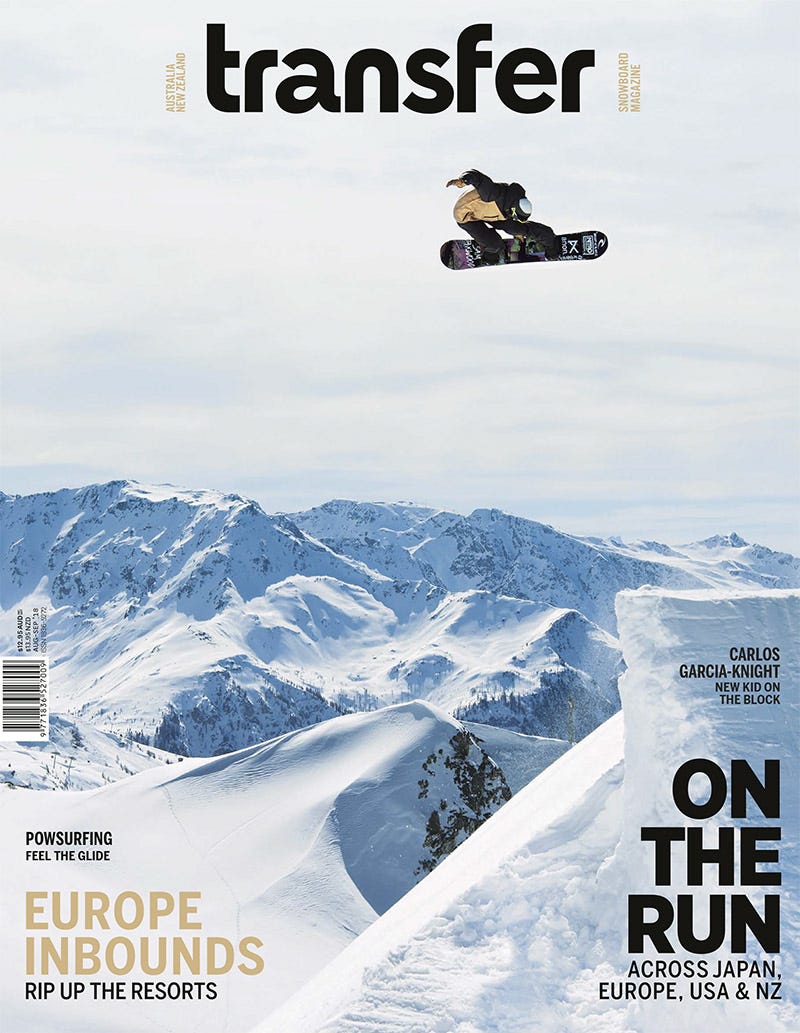 Nate Johnson on the cover of "transfer" magazine