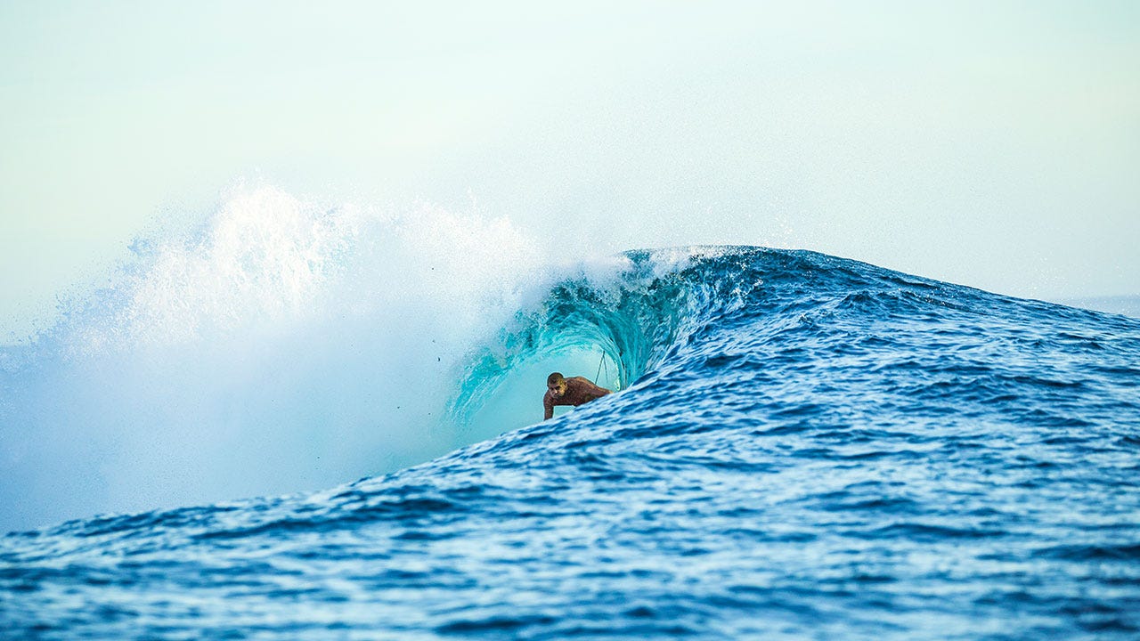 There's no risk of Mick Fanning running out of puff