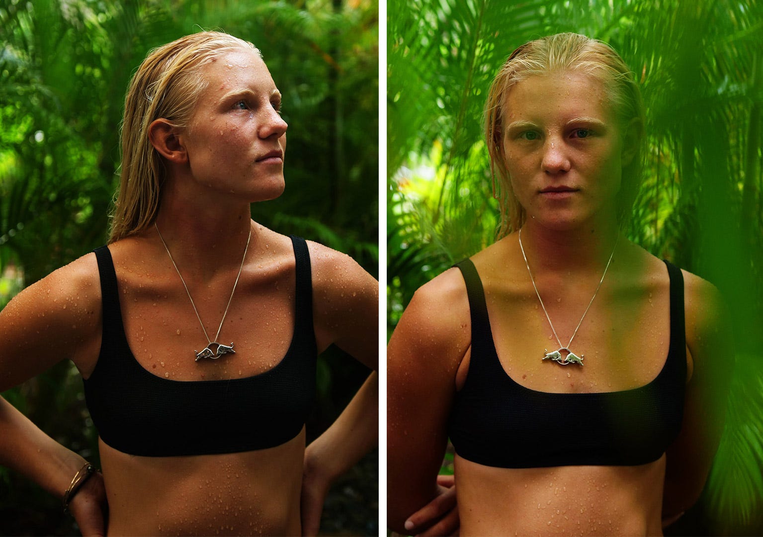 Mathea Olin in a rain forrest in Fiji