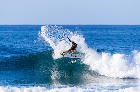 Brisa Hennessy surfing for Rip Curl
