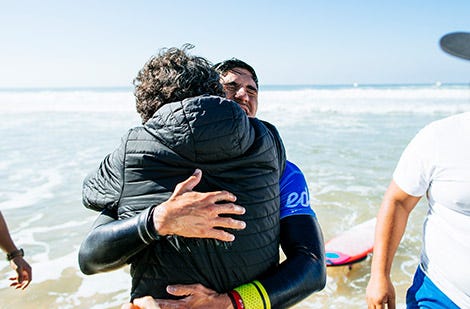 Gabriel Medina celebrating a win