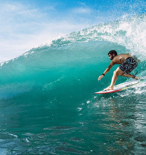 Mason Ho getting barrelled.