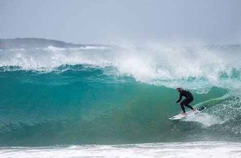 Mick Fanning getting barrelled