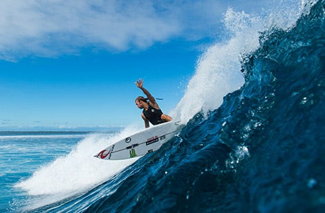 Owen Wright surfing for Rip Curl