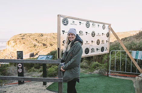 Rosy Hodge pre interview at the Bells Beach Rip Curl Pro