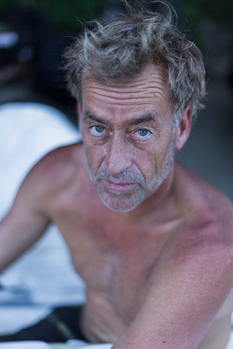 Close up portrait image of Tom Curren