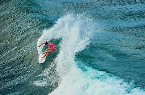 Tyler Wright surfing for Rip Curl