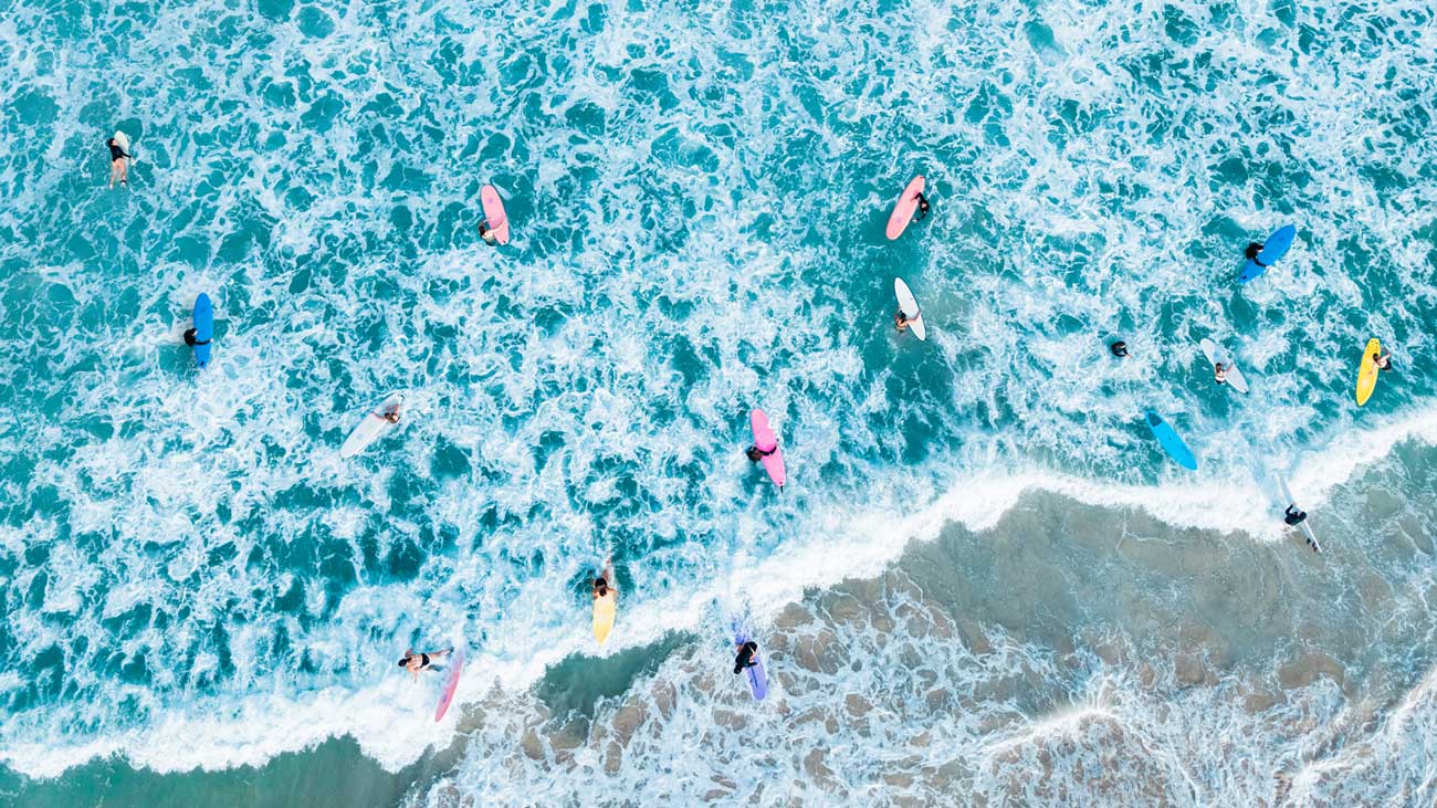 Aerial shot of Club Shaka in Western Australia