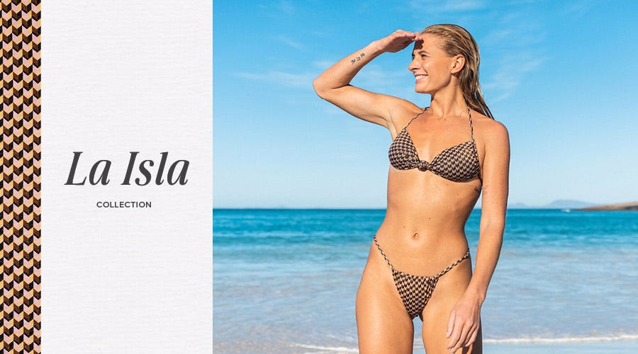 Jamaica Selby in Western Australia wearing the La Isla bikini