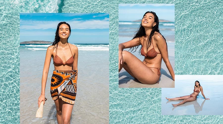 Jamaica Selby wearing the La Isla Geo Print Bikini in Western Australia