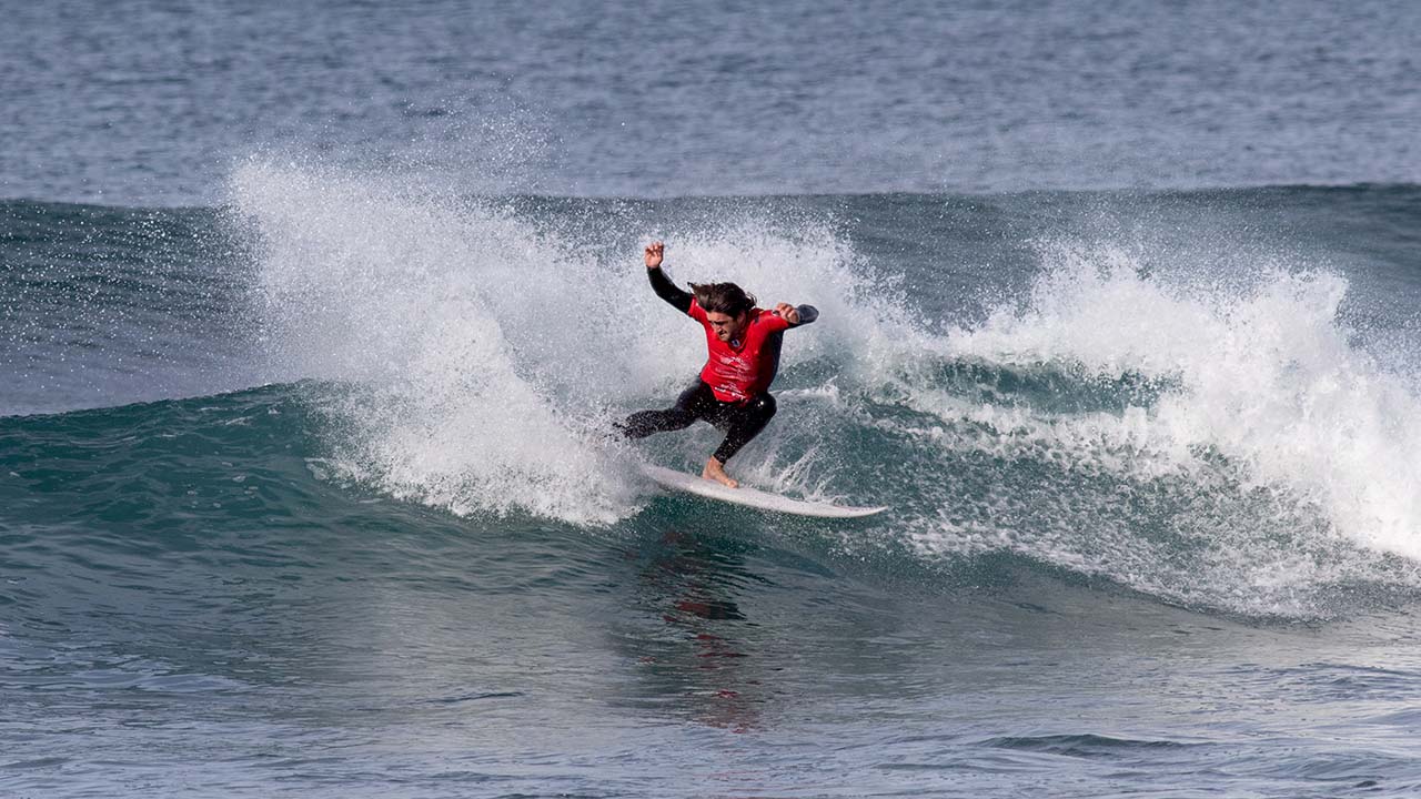 Finn Hill surfing Bells Beach at the Australian Indigenous Surfing Titles