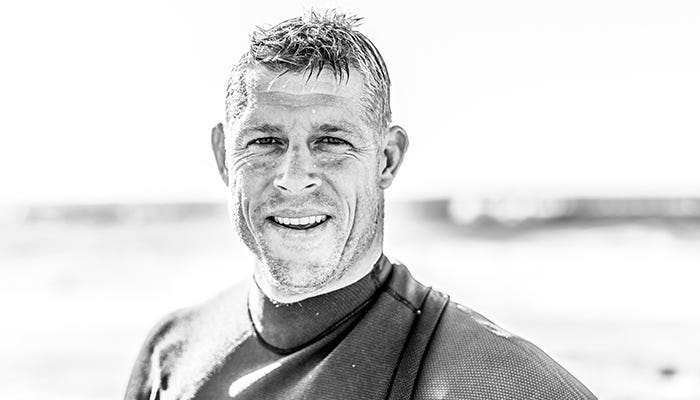 Black and White image of Mick Fanning