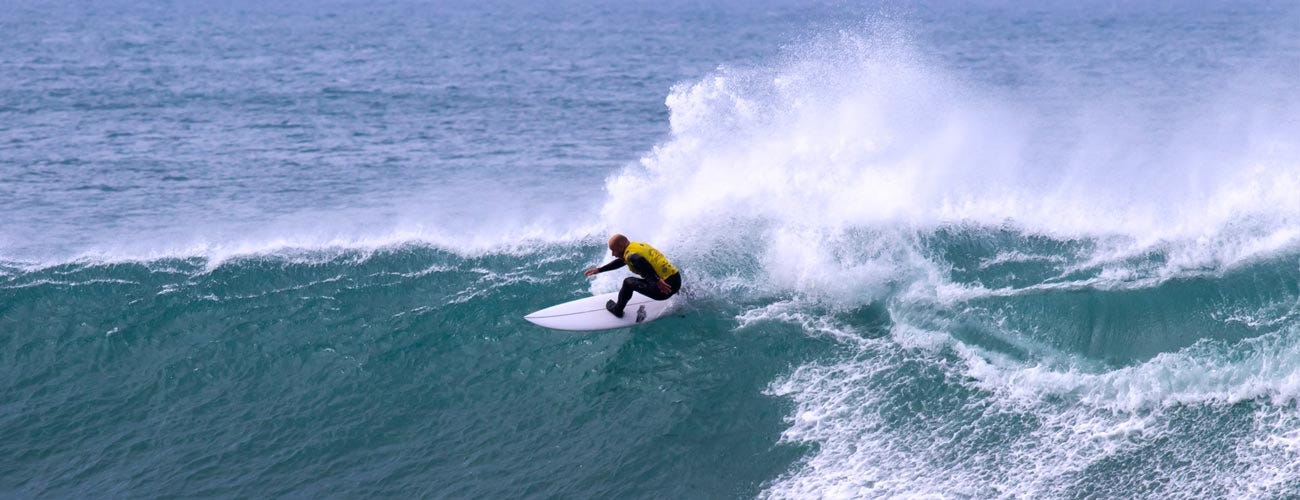 Lee Winkler surfing the Australian Indigenous Titles at Bells Beach