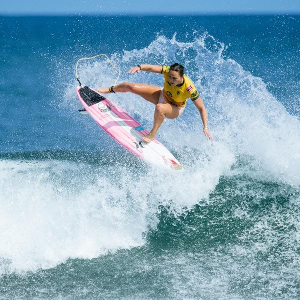 Carissa More surfing in El Salvador