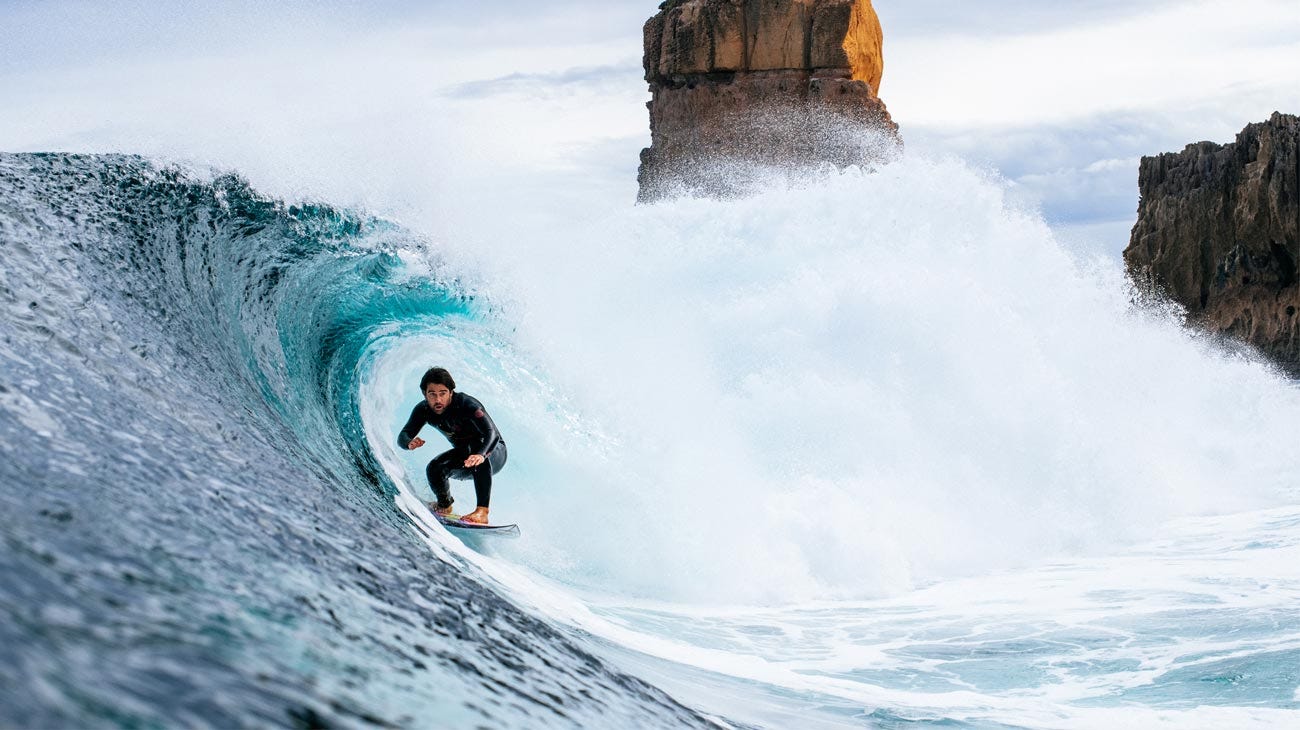 Mason Ho getting barrelled in the Fusion wetsuit