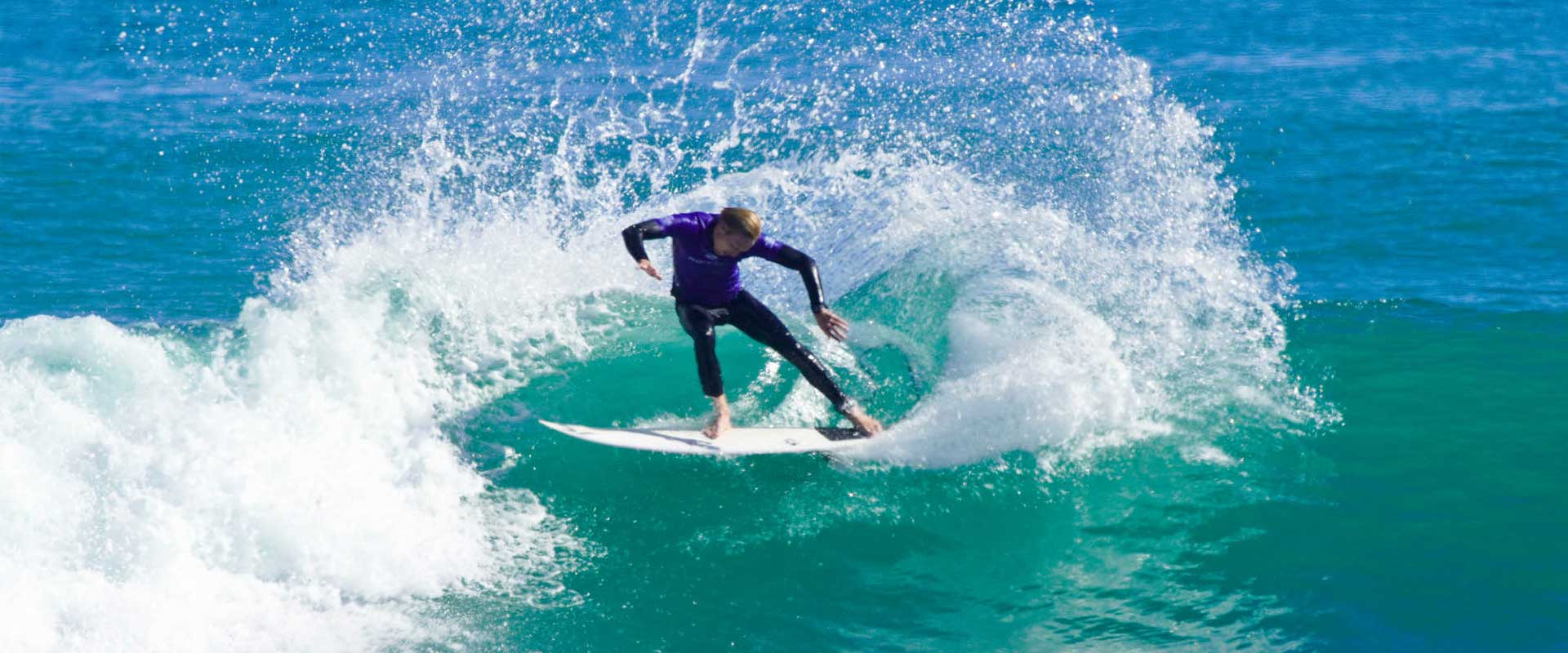 Raglan Pro surfer in New Zealand