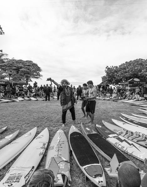 Black and white image of the opening ceremony.