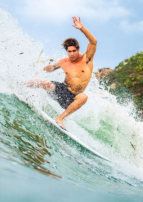Morgan Cibilic surfing for Rip Curl