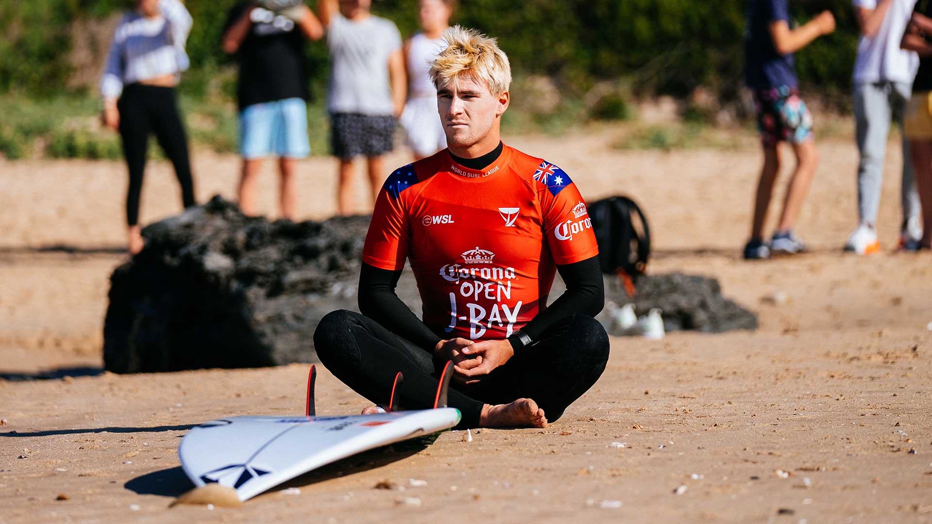 Jack Robinson surfing in his heat