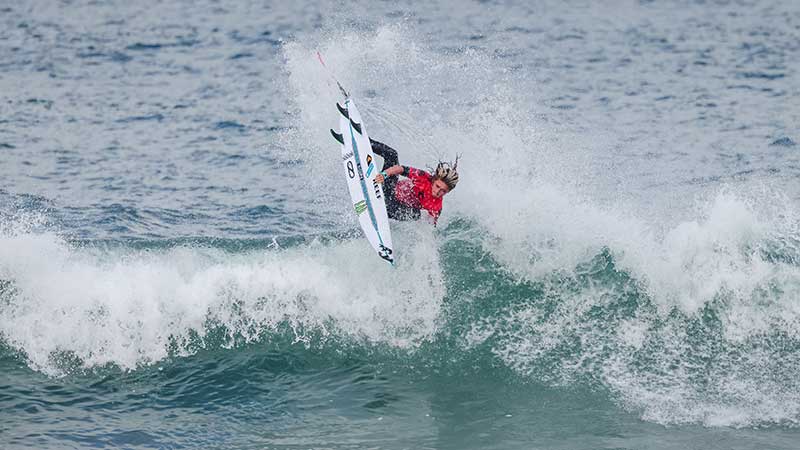 Jackson Dorian surfing in the GromSearch final