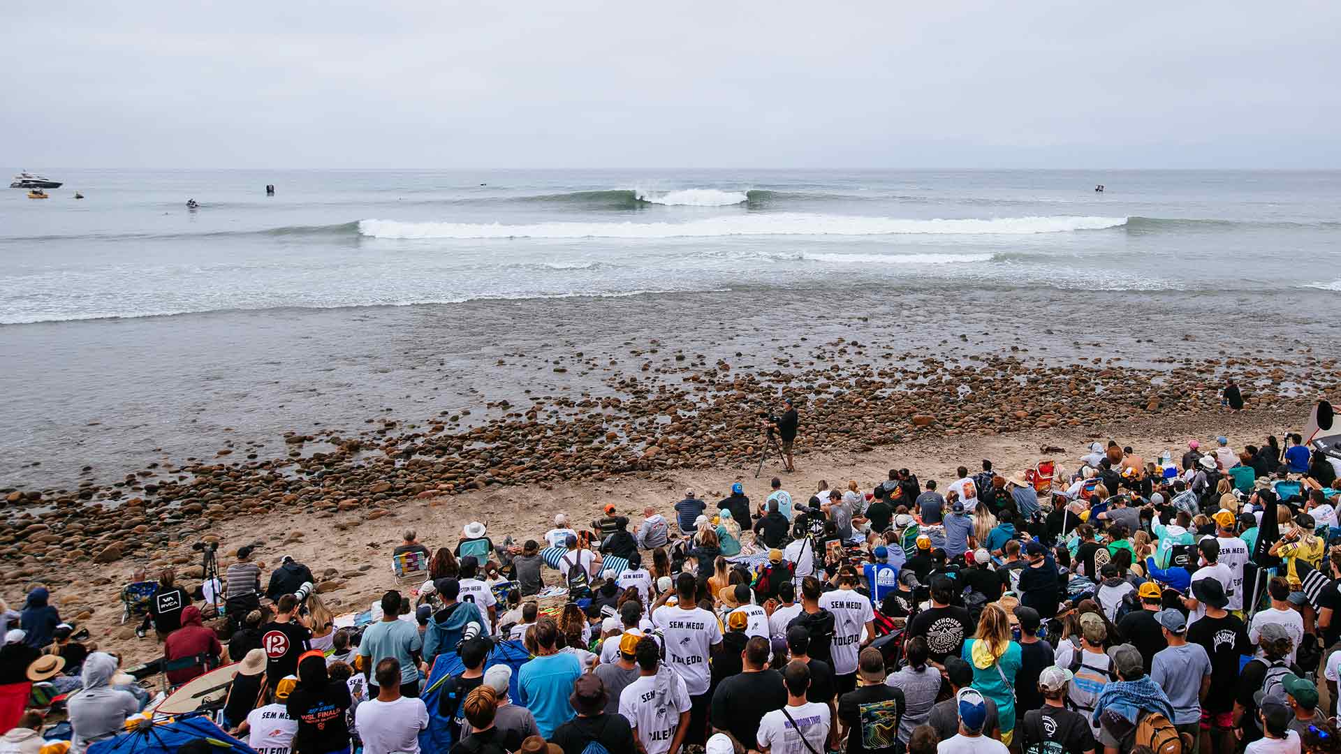 Spectators watching the line up