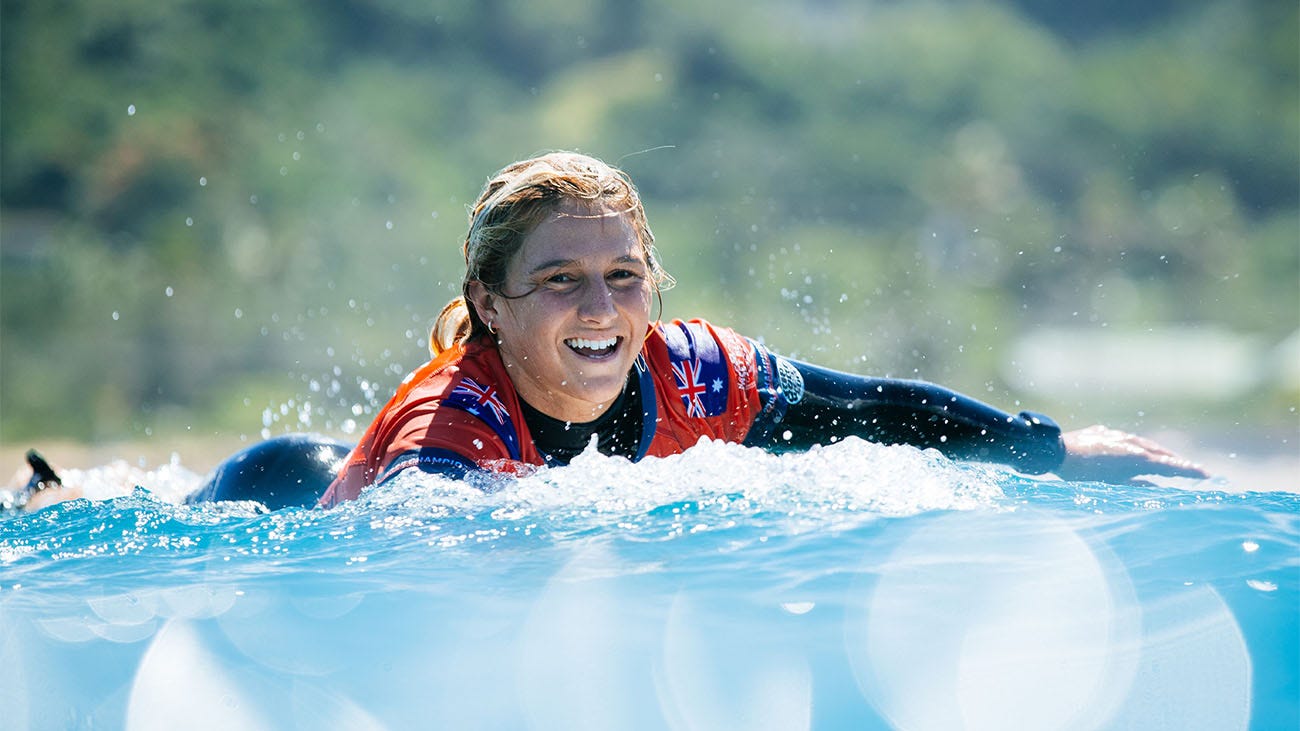 Molly Picklum paddling into her heat