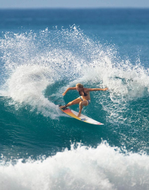 Stephanie Gilmore surfing for Rip Curl