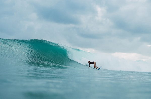 Stephanie Gilmore surfing on the Gold Coast