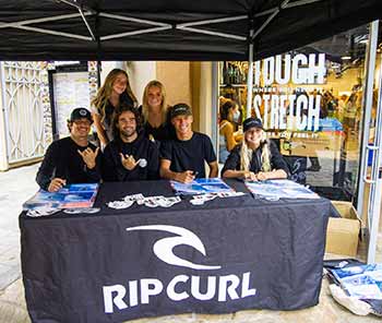 Rip Curl crew at the Rip Curl store in Waikiki