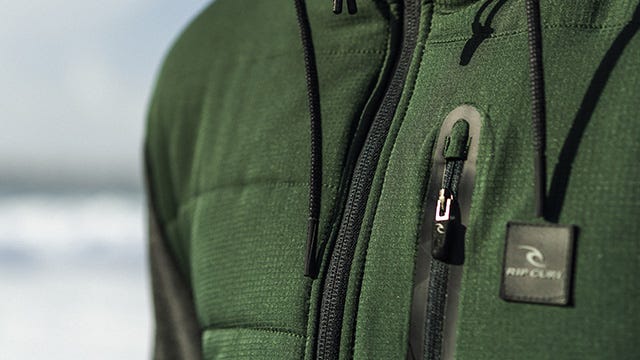 Close up image of the Anti-Series green jacket